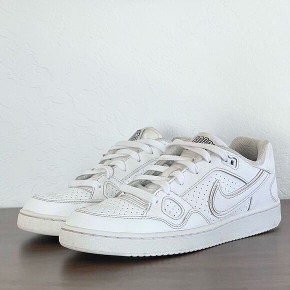 Nike‎ Son Of Force GS Womens 8.5 Triple White Leather Retro Sneakers (size 7Y) - Picture 7 of 10
